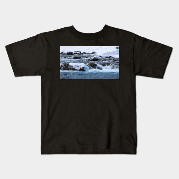 Elbow Falls. Kids T-Shirt by CanadianWild418